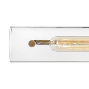 Halo 25" Two Lights Large Vanity, Heritage Brass