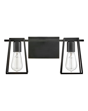 Echo 16" Two Lights Small Vanity, Black