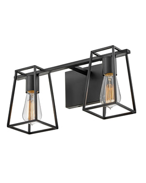 Echo 16" Two Lights Small Vanity, Black