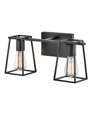 Echo 16" Two Lights Small Vanity, Black