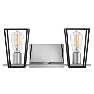 Echo 16" Two Lights Small Vanity, Chrome