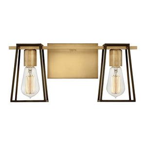 Echo 16" Two Lights Small Vanity, Heritage Brass