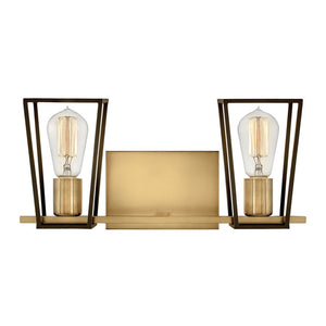 Echo 16" Two Lights Small Vanity, Heritage Brass
