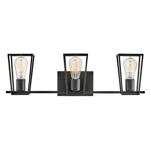 Echo 24" Three Lights Medium Vanity, Black
