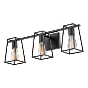 Echo 24" Three Lights Medium Vanity, Black