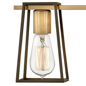 Echo 24" Three Lights Medium Vanity, Heritage Brass