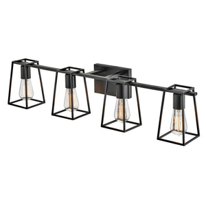 Echo 33" Four Lights Large Vanity, Black