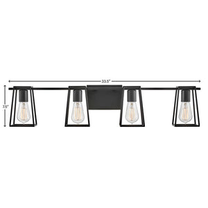 Echo 33" Four Lights Large Vanity, Black
