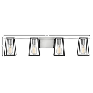 Echo 33" Four Lights Large Vanity, Chrome