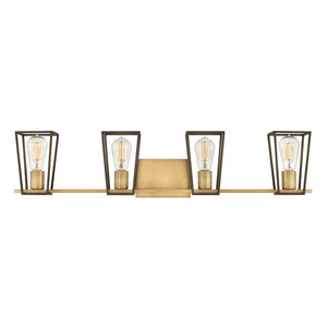 Echo 33" Four Lights Large Vanity, Heritage Brass