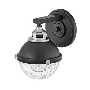 Marquis 6" One Light Small Vanity, Black / Chrome Accents