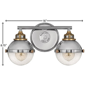 Marquis 16" Two Lights Small Vanity, Polished Nickel