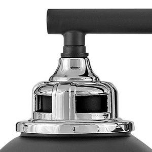 Marquis 25" Three Lights Medium Vanity, Black / Chrome Accents