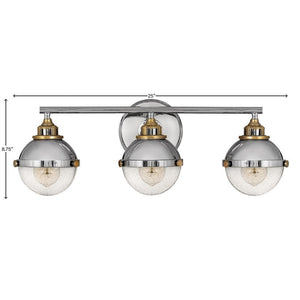 Marquis 25" Three Lights Medium Vanity, Polished Nickel