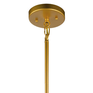 Novak 24" Four Lights Pendant, Satin Etched Glass / Gold