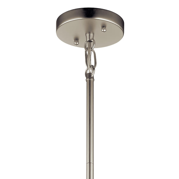 Novak 12" One Light Pendant, Satin Etched Glass / Satin Nickel