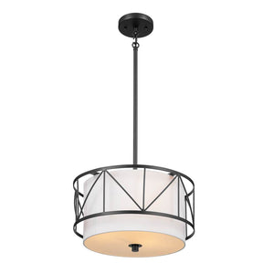 Novak 14" Three Lights Pendant, Black