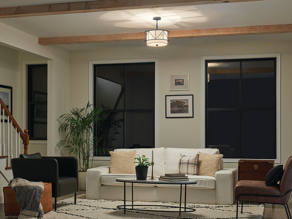 Novak 14" Three Lights Pendant, Black