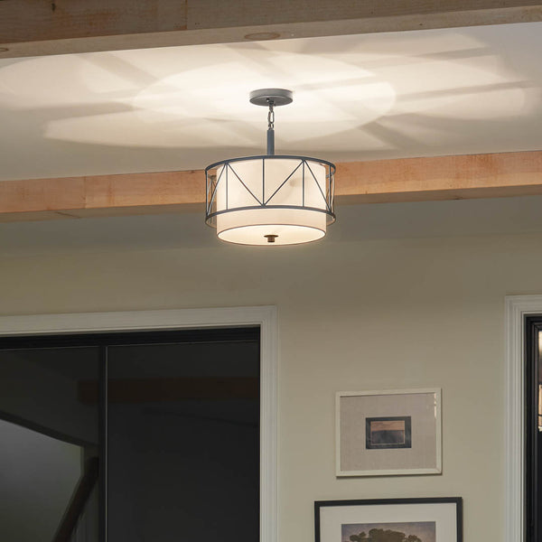 Novak 14" Three Lights Pendant, Black