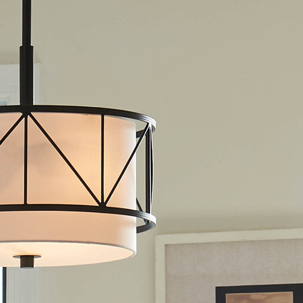 Novak 14" Three Lights Pendant, Black