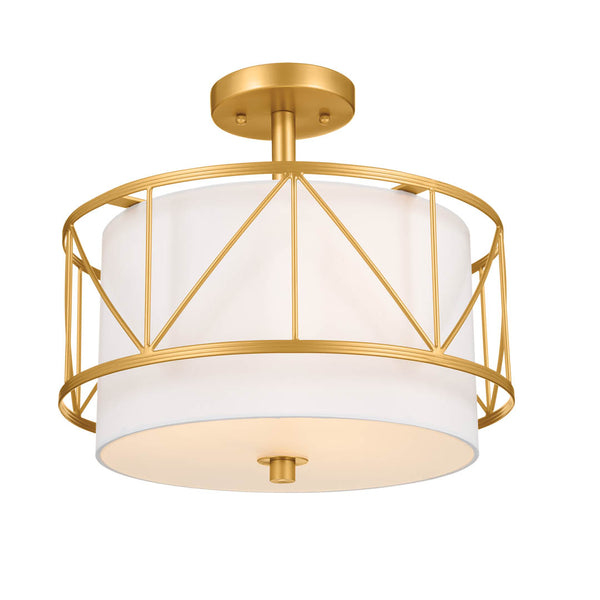 Novak 14" Three Lights Pendant, Classic Gold