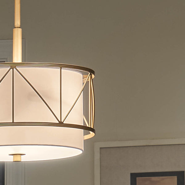 Novak 14" Three Lights Pendant, Classic Gold