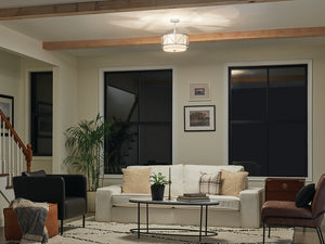 Novak 14" Three Lights Pendant, Satin Nickel