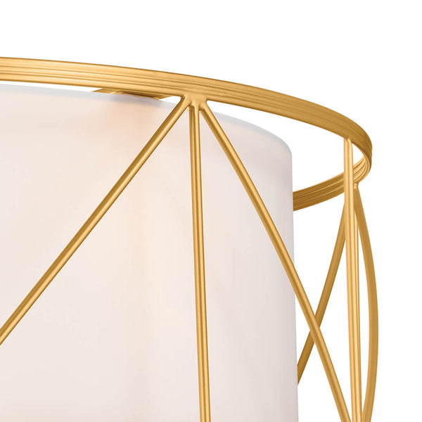 Novak 18" Three Lights Pendant, Classic Gold