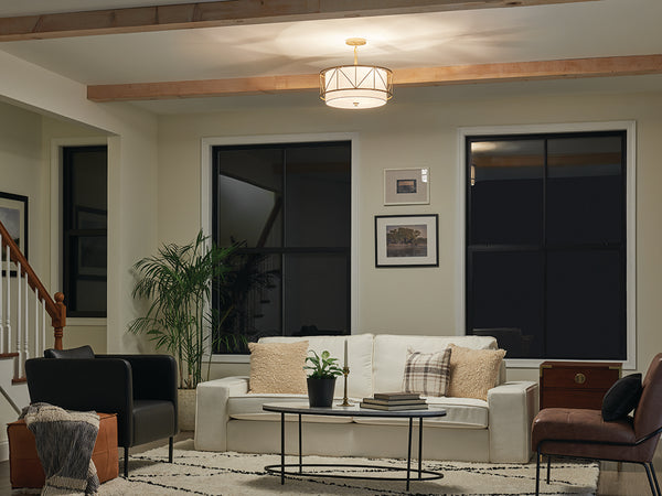 Novak 18" Three Lights Pendant, Classic Gold