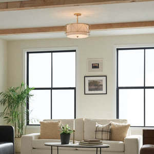 Novak 18" Three Lights Pendant, Classic Gold