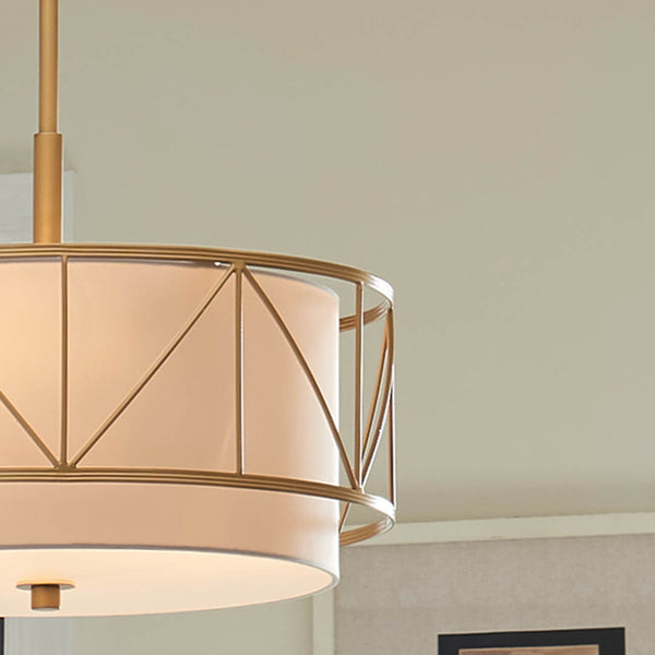 Novak 18" Three Lights Pendant, Classic Gold