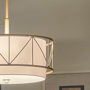 Novak 18" Three Lights Pendant, Classic Gold