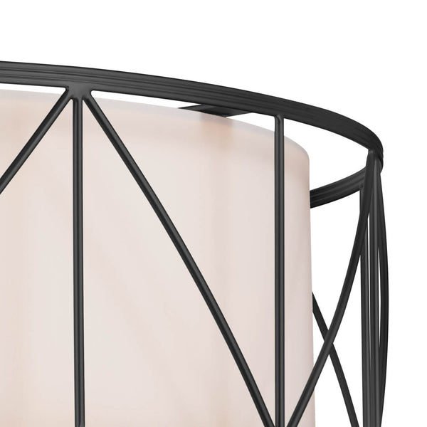 Novak 24" Four Lights Semi Flush, Black