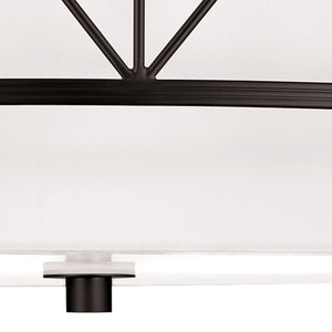 Novak 24" Four Lights Semi Flush, Black