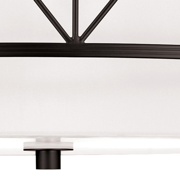 Novak 24" Four Lights Semi Flush, Black