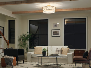 Novak 24" Four Lights Semi Flush, Classic Gold