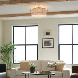 Novak 24" Four Lights Semi Flush, Classic Gold