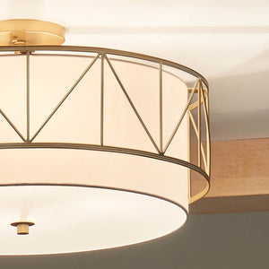 Novak 24" Four Lights Semi Flush, Classic Gold