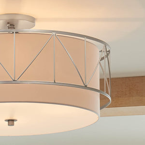Novak 24" Four Lights Semi Flush, Satin Nickel