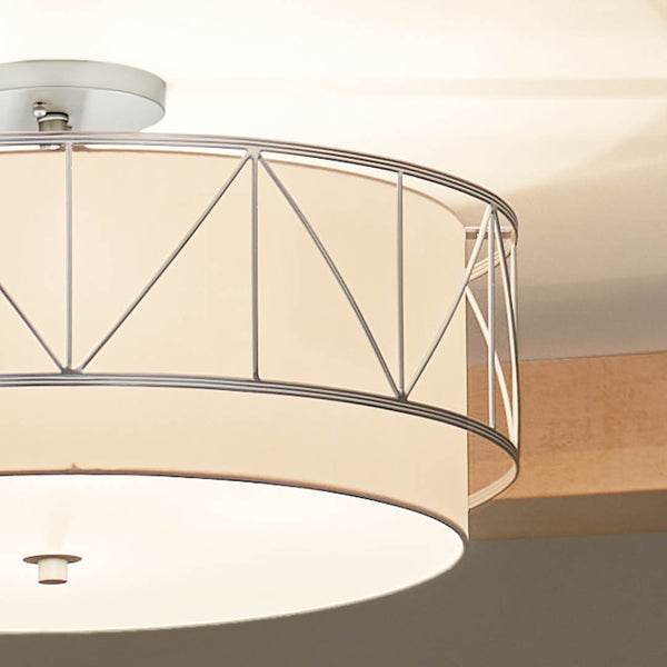 Novak 24" Four Lights Semi Flush, Satin Nickel