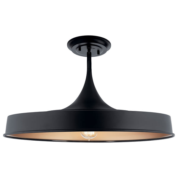 Cade 10" One Light Pendant, Black