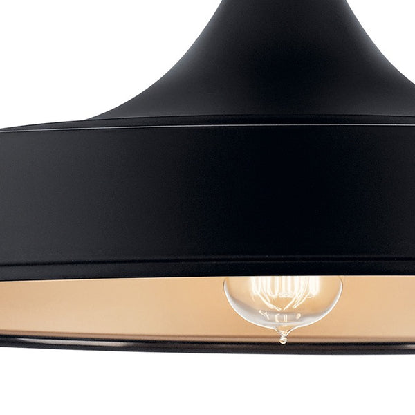 Cade 10" One Light Pendant, Black