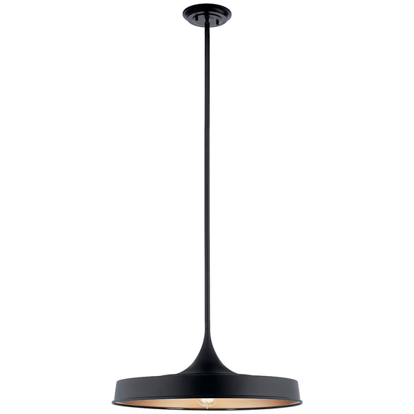 Cade 10" One Light Pendant, Black