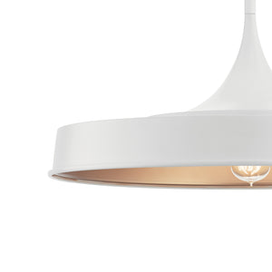 Cade 10" One Light Pendant, White