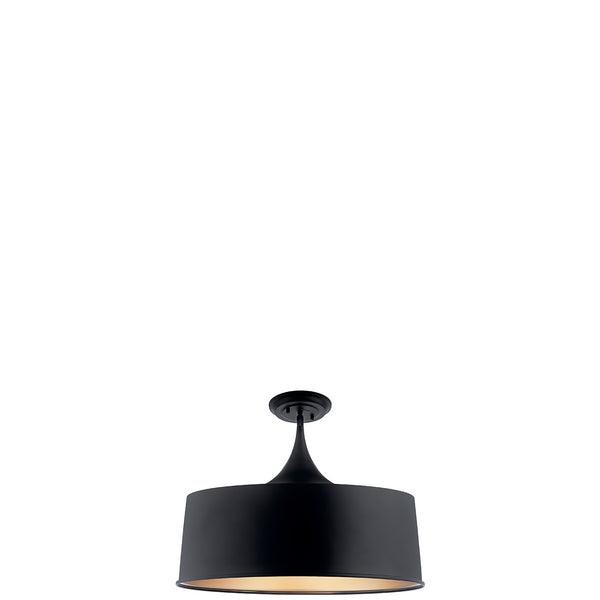 Cade 23" One Light Pendant, Black