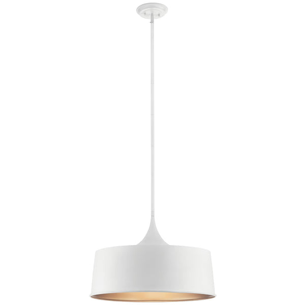 Cade 23" One Light Pendant, White