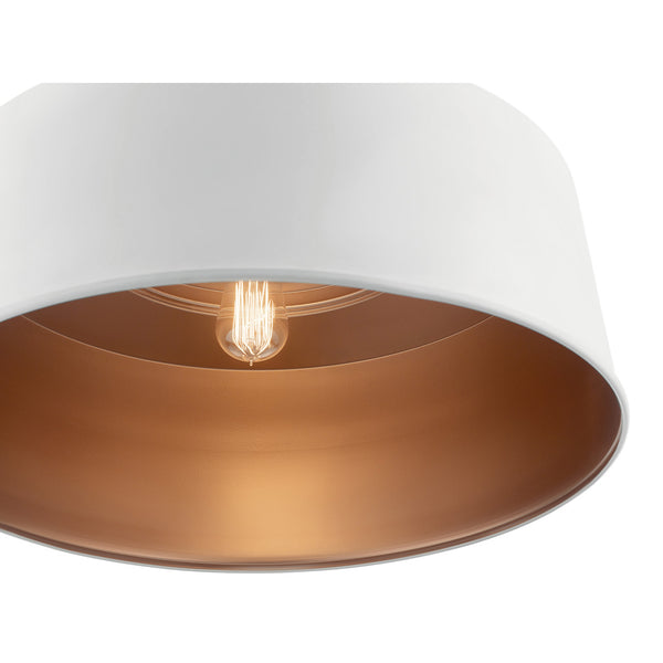 Cade 23" One Light Pendant, White