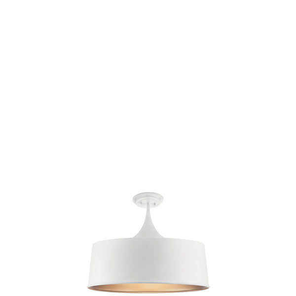 Cade 23" One Light Pendant, White