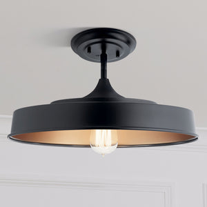 Cade 6" One Light Pendant, Black