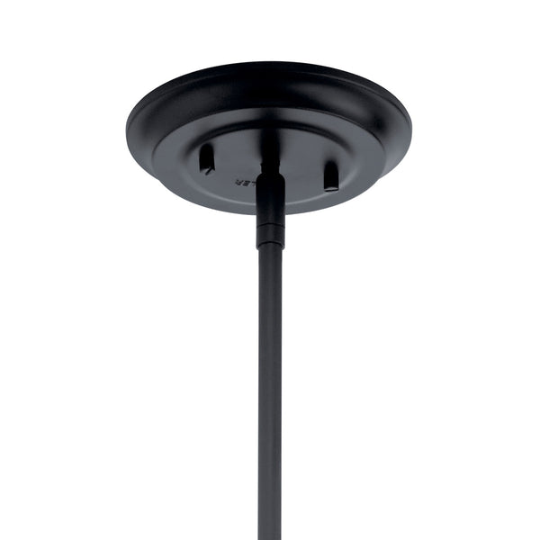 Cade 6" One Light Semi Flush, Black